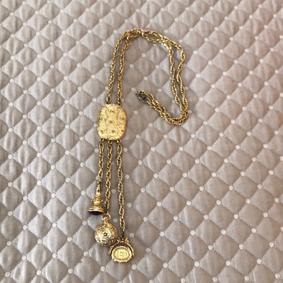 Maxixe Denker classic long chain gold with charms - Picture 4 of 8